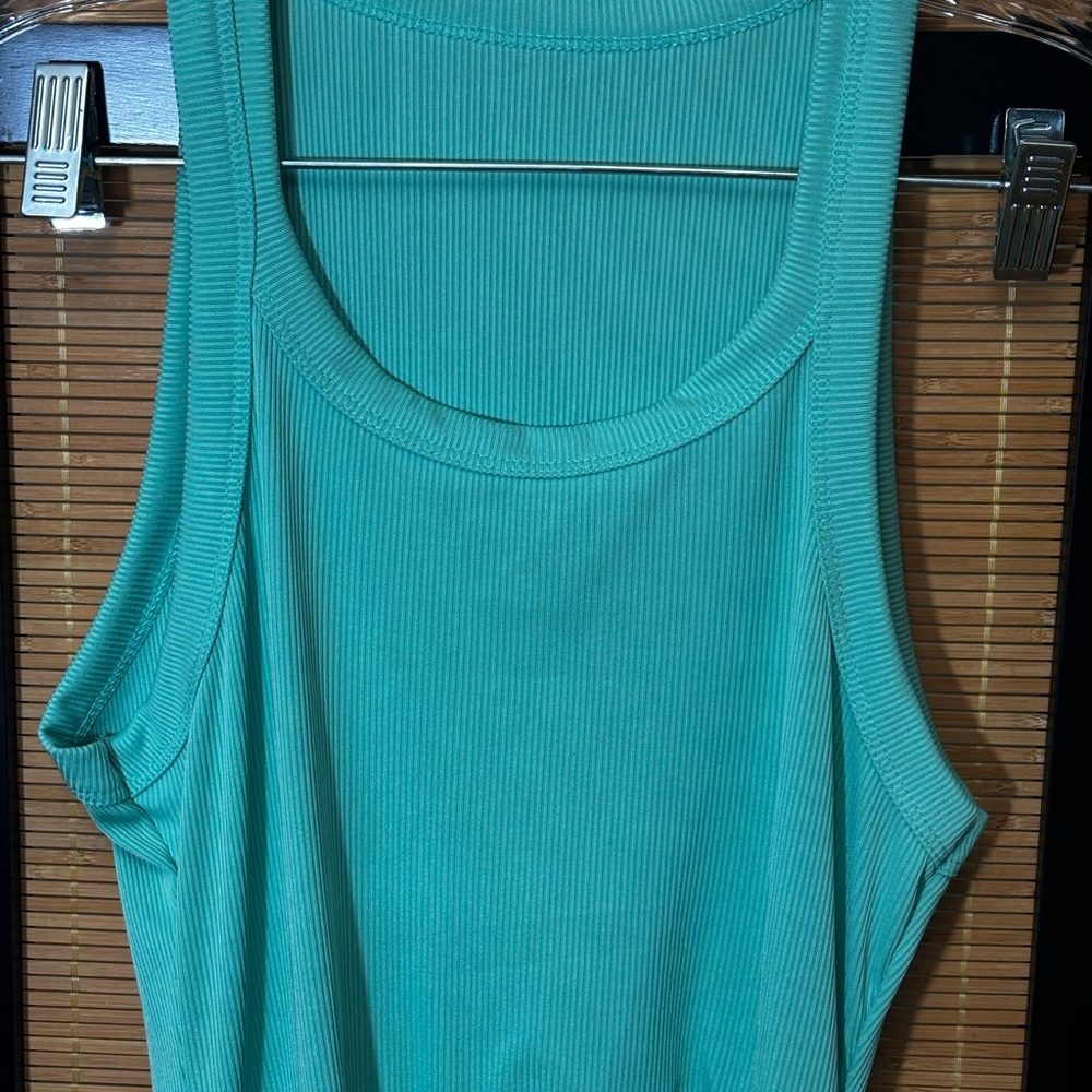 SHEIN Sleeveless Blue Maxi Tank Dress
